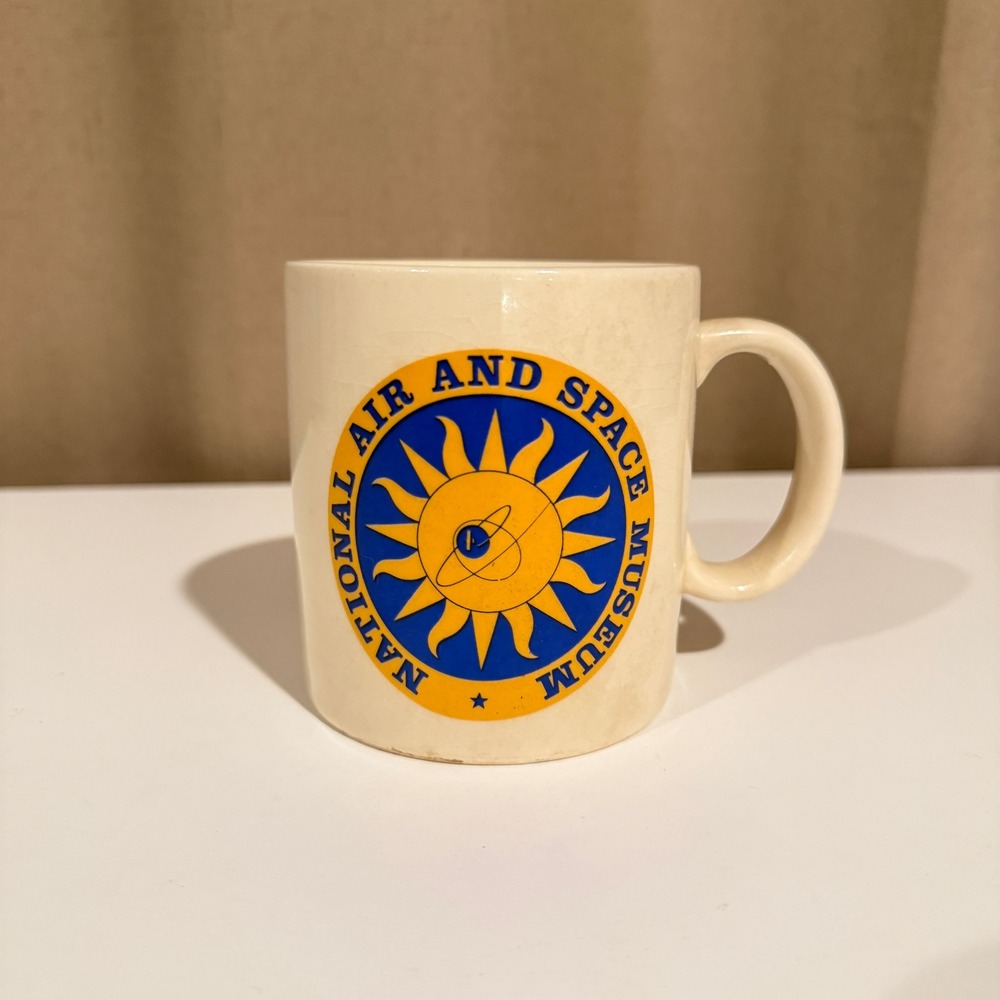 Vintage National Air and Space Museum Smithsonian Sun Logo Ceramic Coffee Mug
